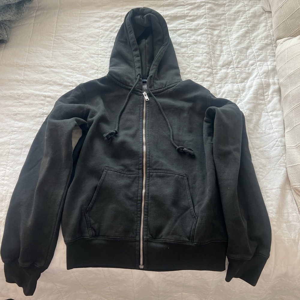 Brandy Melville Women’s Black Hoodie Jacket